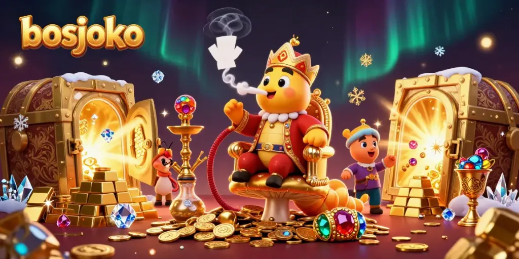 Experience winning moments with bosjoko as rich treasures align in a vibrant gambling scene
