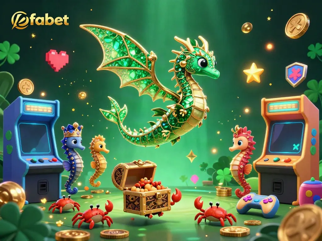 ภาพการ์ตูน 3D แสดงถึงมังกรทะเลและเกมคาสิโน ufabet ที่มีความละเอียดสูง