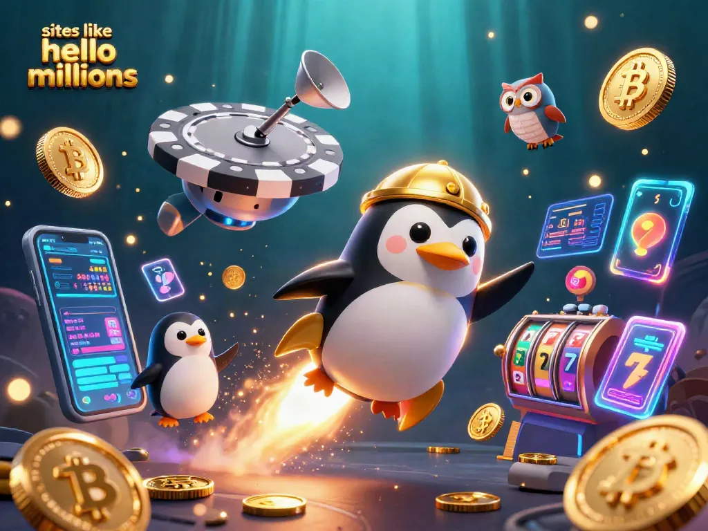 Play at sites like hello millions with our dynamic casino-themed illustration featuring exciting characters and elements.