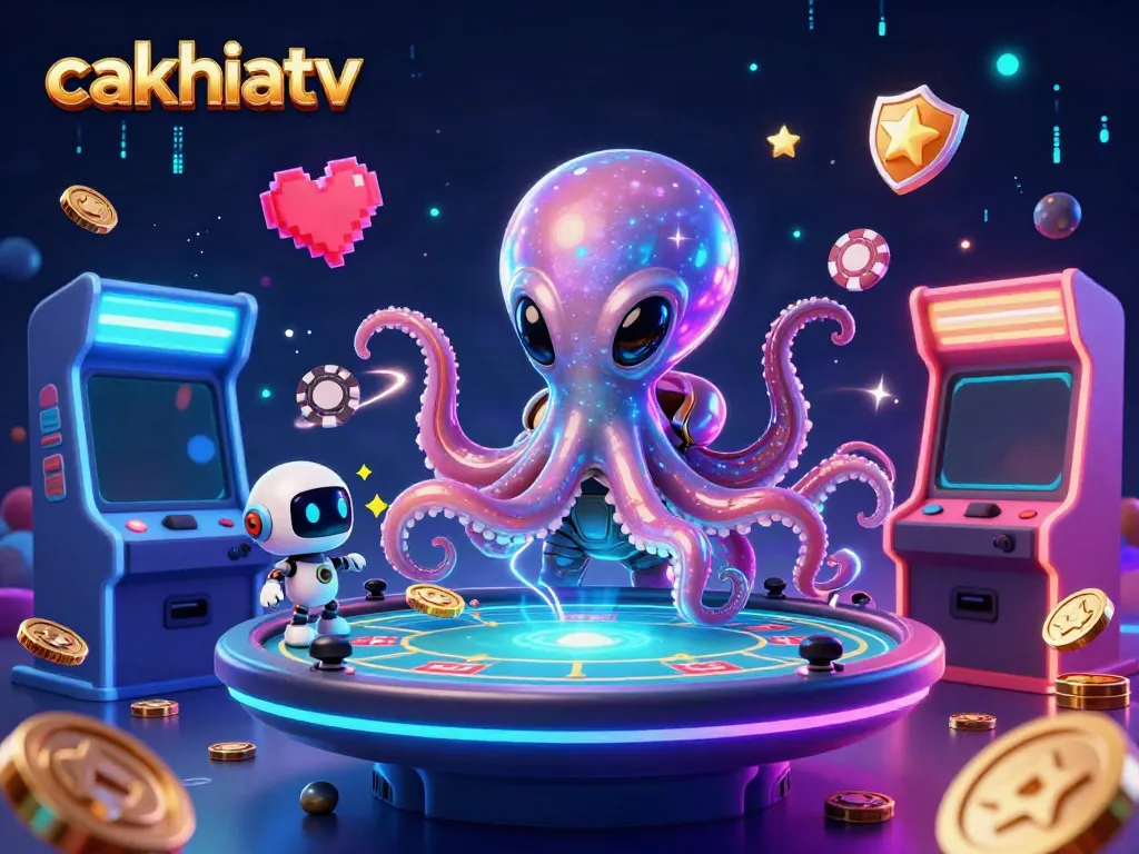 Cakhiatv delivers thrilling gaming experiences with holographic poker and alien characters.
