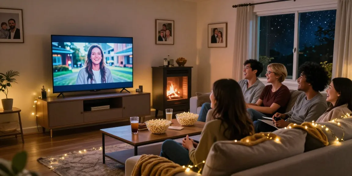 Friends enjoying a cozy movie night together, perfect for those who want to Watch Free Movies.