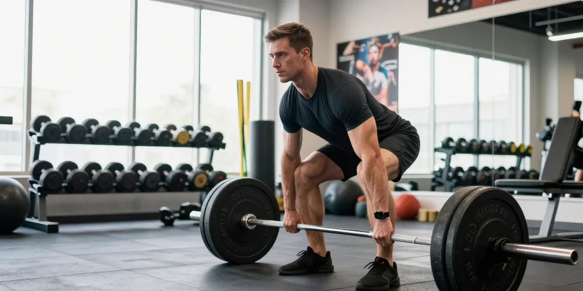 Man lifting weights in a gym, showcasing dedication to comprare steroidi muscoli in italia for muscle growth.