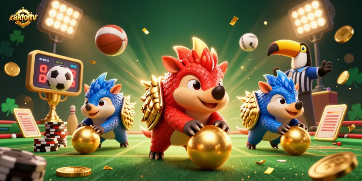 Experience the excitement of rakhoitv with competitive pangolins, gold coins, and dynamic sports elements combined.