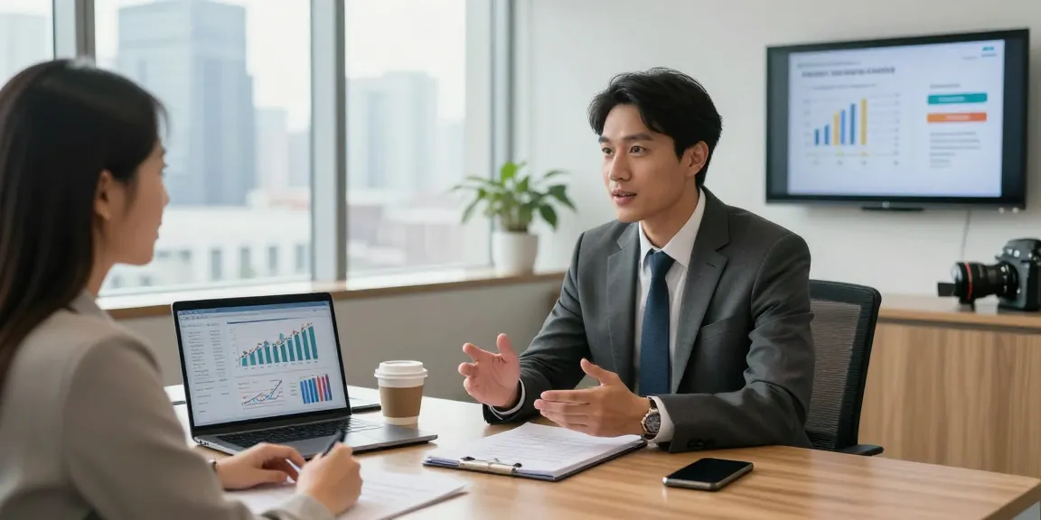 Credit consultation featuring a financial advisor discussing credit strategies with a client in a modern office.
