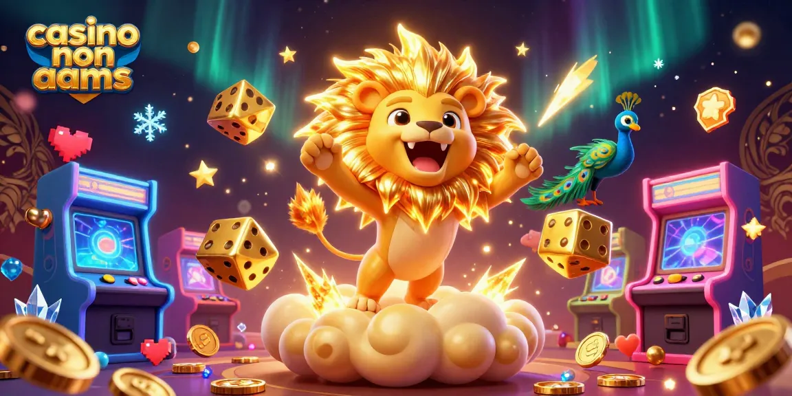 Giocare nei casino non AAMS con slot colorate e un leone solare trionfante.