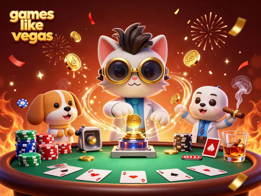 Play exciting games like wow vegas with immersive 3D casino action featuring lively characters and dynamic game elements.