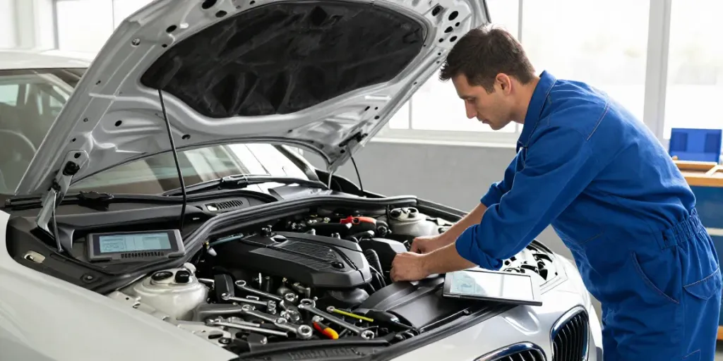 BMW Steuerkette wechseln in einer professionellen Werkstatt.