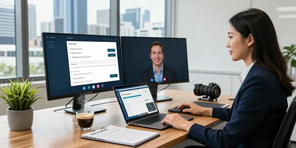 Finance Broker in Brisbane discussing tailored solutions with clients in a professional office.