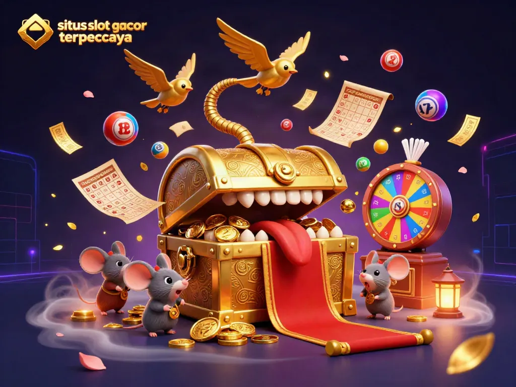 Engage with the enchanting treasures of situs slot gacor terpercaya, seen in a vibrant casino scene.