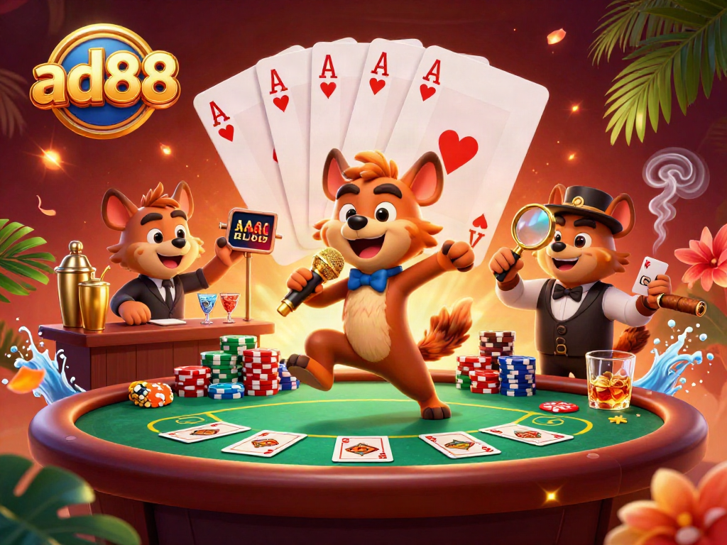 Experience the thrilling atmosphere of ad88 with hyenas in a vibrant casino club scene.