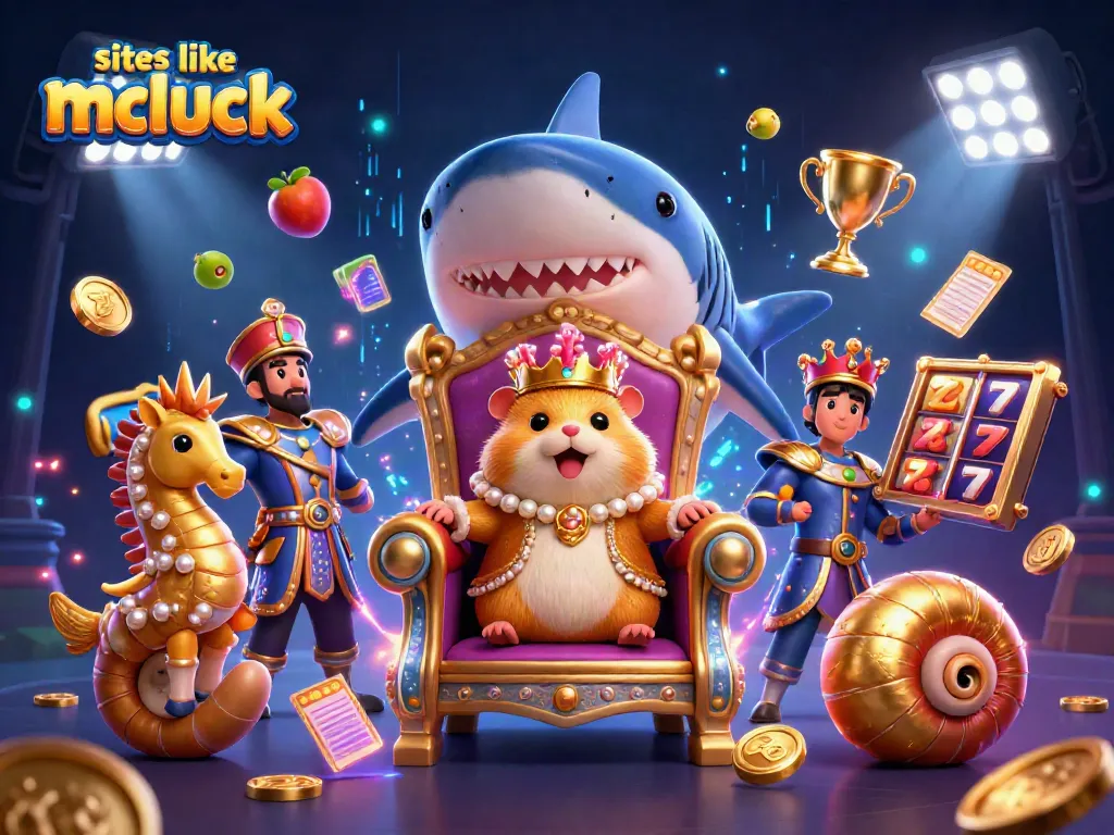Experience the excitement of sites like mcluck with vibrant casino elements and animated characters.