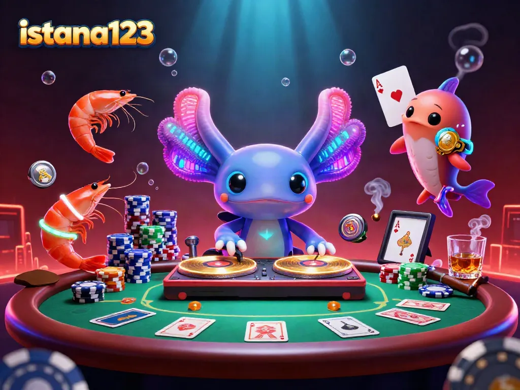 Istana123 menghadirkan pengalaman judi kasino yang menarik dengan gambar ilustrasi 3D penuh warna.