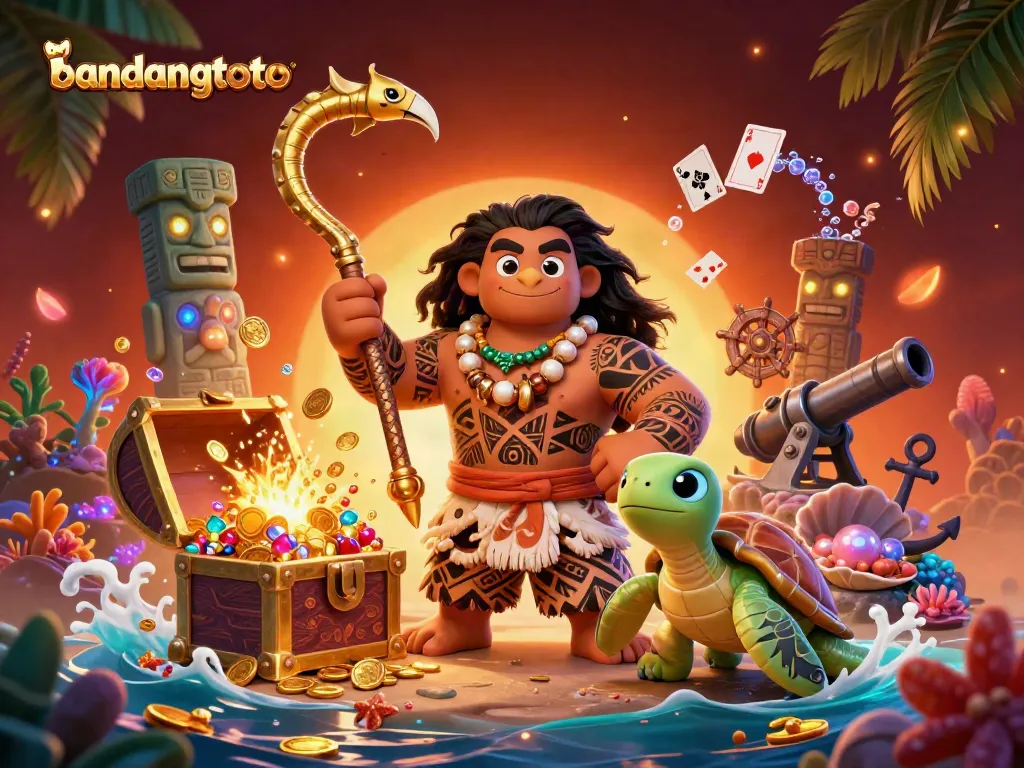 Experience thrilling gaming action at bandungtoto with vibrant 3D characters amidst a dynamic casino scene.