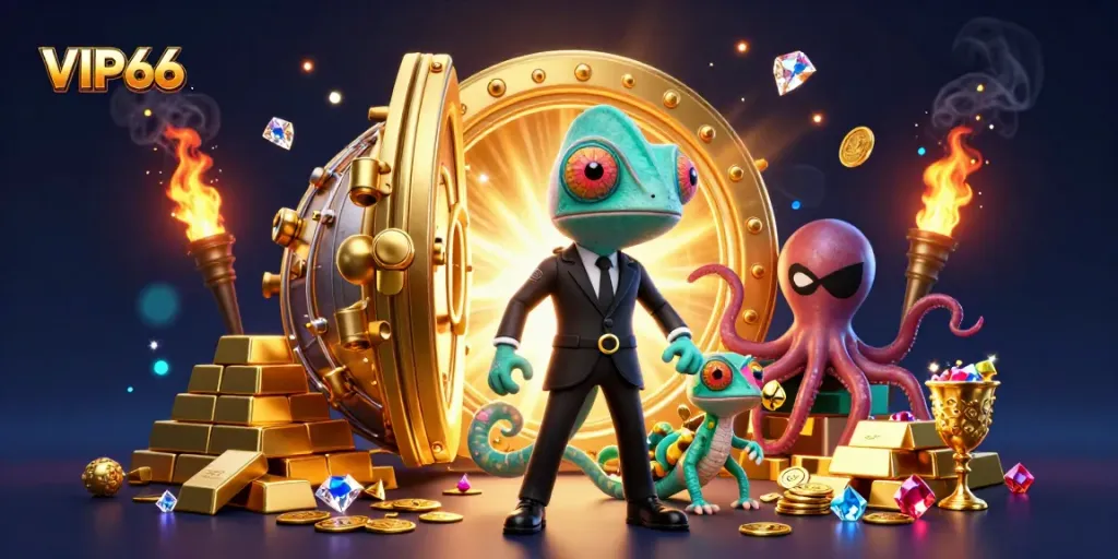 Join the thrill at VIP66, where secret agents and treasures collide in a high-stakes casino adventure!