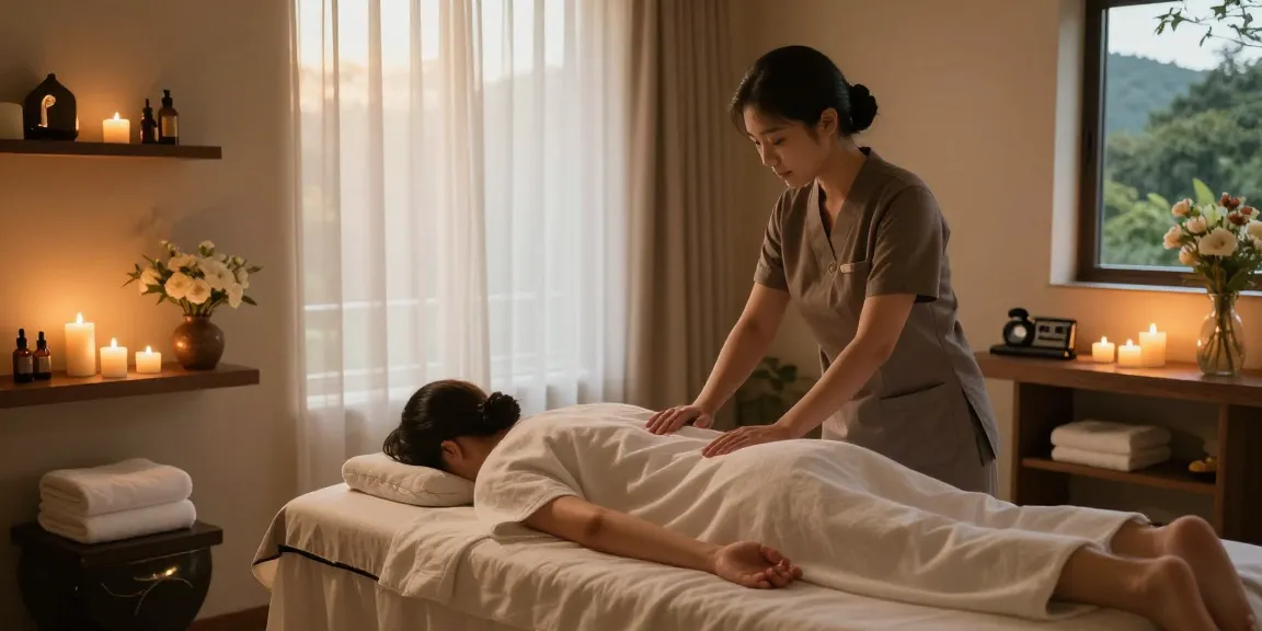 Experience serene 강남출장마사지 in a luxurious spa setting with calming elements.