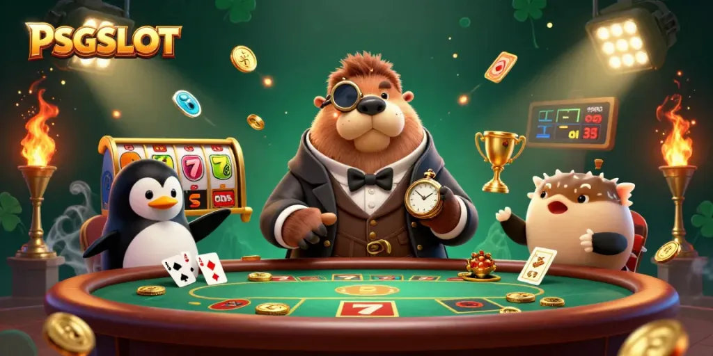 Experience PSGSLOT excitement with our dynamic underwater poker scene featuring vibrant gambling elements.