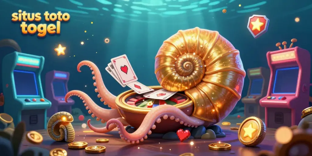 Play casino games and win using situs toto togel with an ancient nautilus roulette wheel and glowing companions.