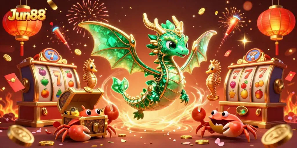 Join Jun88 at an exhilarating casino adventure with vibrant slot machines and treasures!