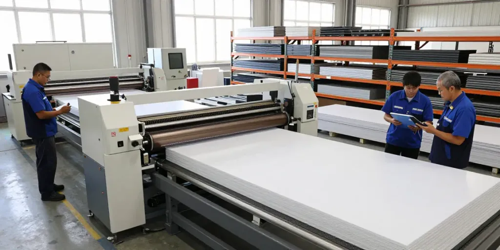 Engineered Composites facility producing GRP products with safety protocols