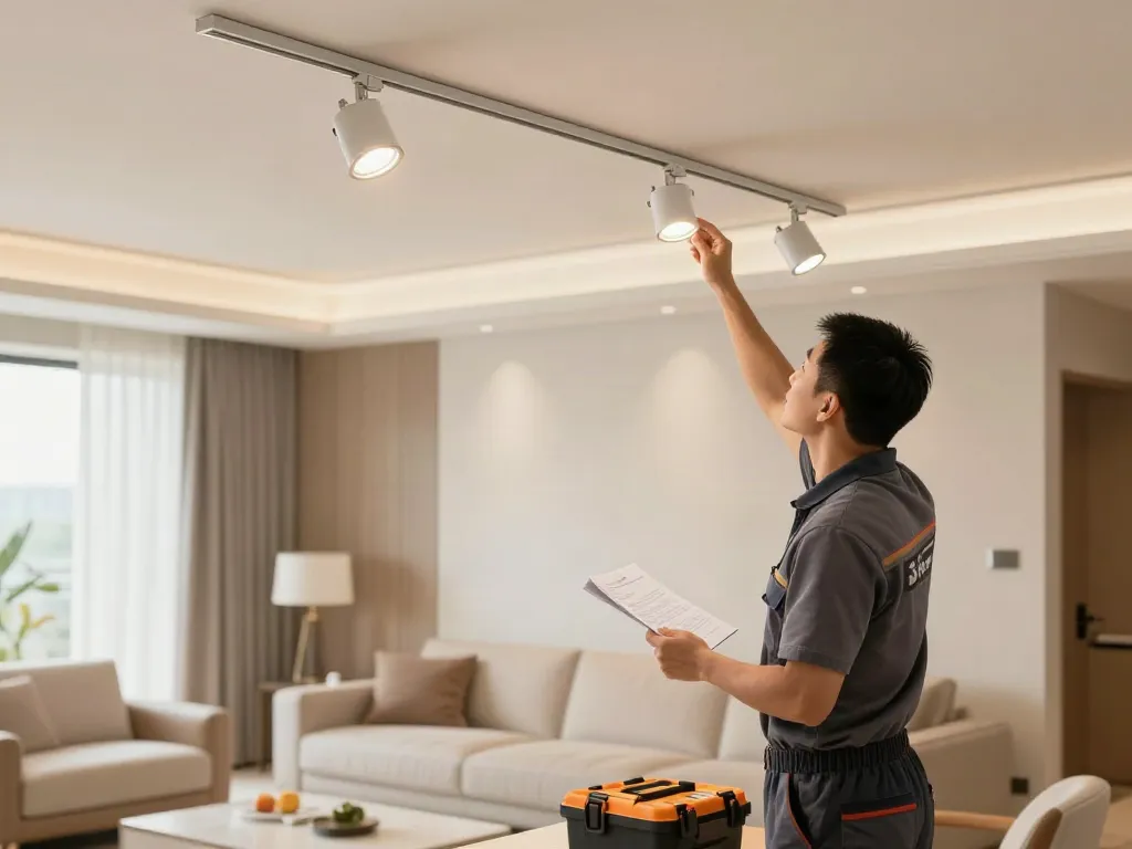 Sistem modern de iluminat cu sina magnetică aplicată, gestionat de un furnizor de servicii locale de încredere.
