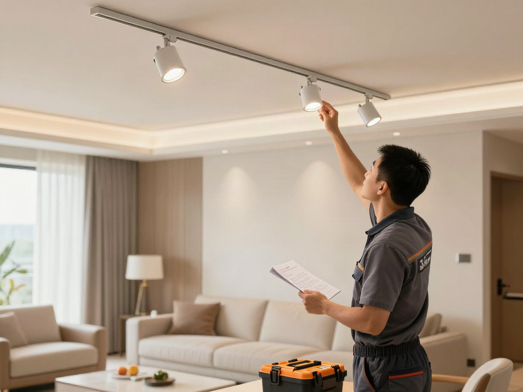 Sistem modern de iluminat cu sina magnetică aplicată, gestionat de un furnizor de servicii locale de încredere.