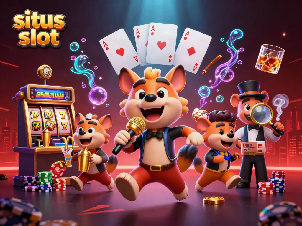 Experience fun at the situs slot club with hyenas mixing drinks, telling jokes, and checking IDs.