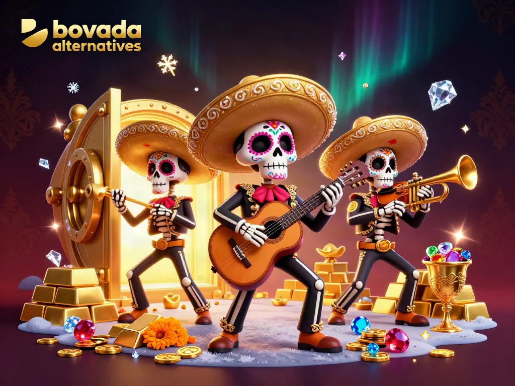 Experience thrilling bovada alternatives with mariachi musicians celebrating wins among treasure.