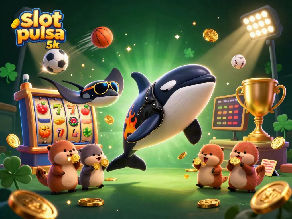Engage in thrilling slot pulsa 5k gameplay featuring dynamic characters and immersive casino elements.