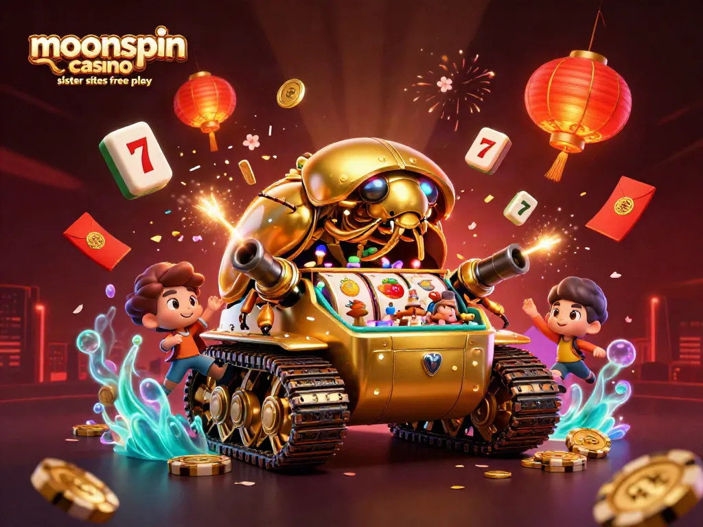 Experience moonspin casino sister sites free play with this vibrant illustration, showcasing unique gambling elements.