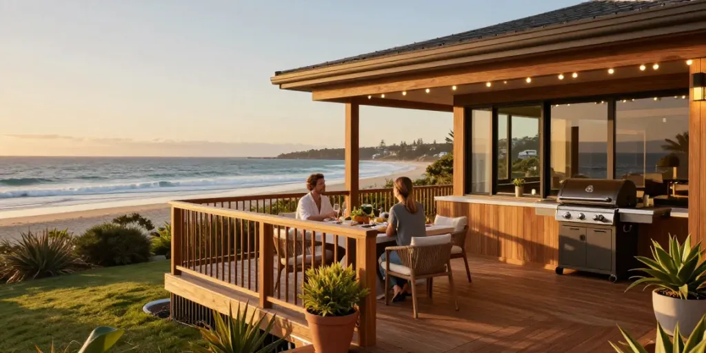 Deck Builders Manly create stunning outdoor spaces with beautiful wooden decks overlooking the beach, perfect for entertaining.
